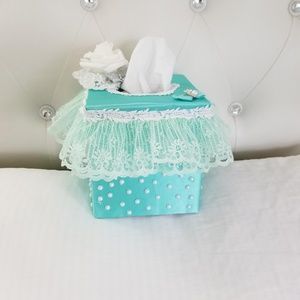 Shabby Chic style hand made tissue box cover